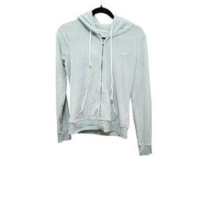 Hollister Mint Green Zip-Up Hoodie With Pockets Towel Material Size M